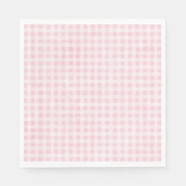 Guardanapo De Papel Partido Gingham Rosa Napkins