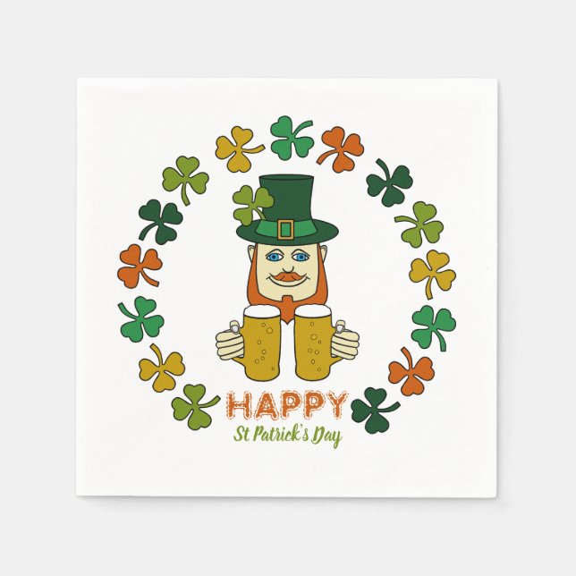 Guardanapo De Papel Partido Irlandês Leprechaun, Dia de São Patrício (Frente)