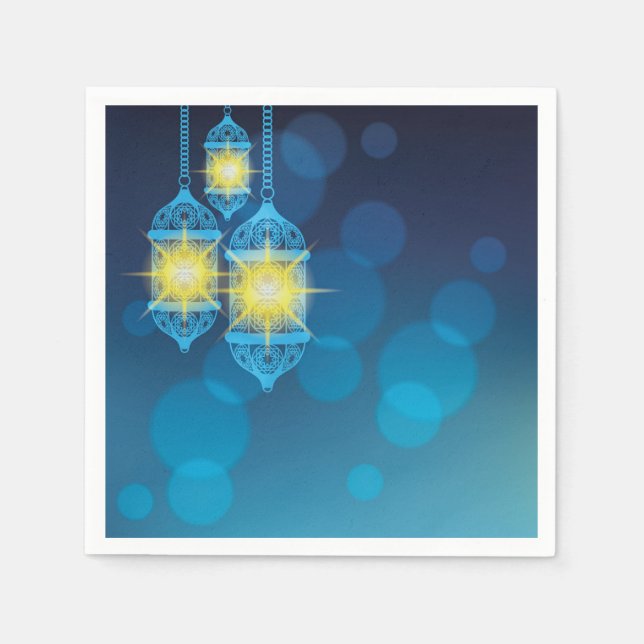 Guardanapo De Papel Partido jante das lanternas marroquinas árabes (Frente)