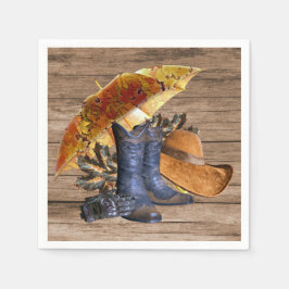 Guardanapo De Papel Partido Jante de Ação de Graças - Orange Rustic Vi