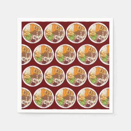 Guardanapo De Papel Partido Jante de Natal UK Comida Festiva Britânica