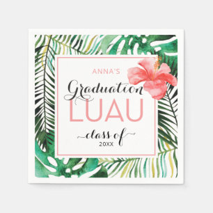 Guardanapo De Papel Partido Luau de Graduação Tropical