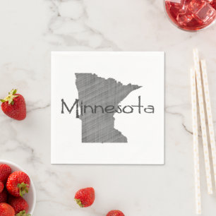 Guardanapo De Papel Partido Minnesotão de Cartonagem de Cinzas Velhas