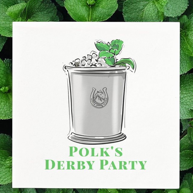 Guardanapo De Papel Partido Mint Julep Horserraded Horse Race Derby (Criador carregado)
