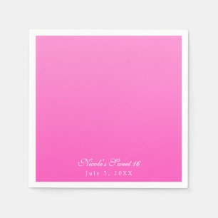Guardanapo De Papel Partido Moderno do Minimalismo Simples Rosa