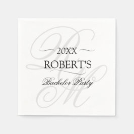 Guardanapo De Papel Partido Monograma Minimalista e Elegante