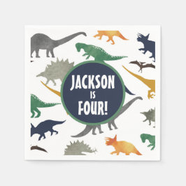 Guardanapo De Papel Partido Multi Dinossauro Napkins