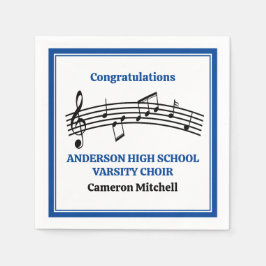 Guardanapo De Papel Partido Personalizado do Coro do Segundo grau Azul