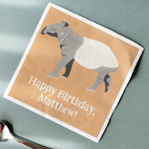 Guardanapo De Papel Partido Personalizado do Tapir Malaio ou Asiático