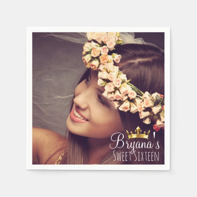 Guardanapo De Papel Partido Personalizado Foto Personalizado do Sweet  (Frente)