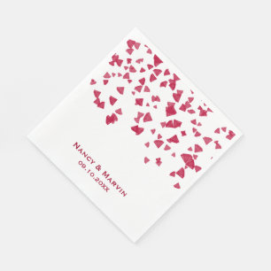 Guardanapo De Papel Partido Personalizado Ruby Confetti 40º Aniversári