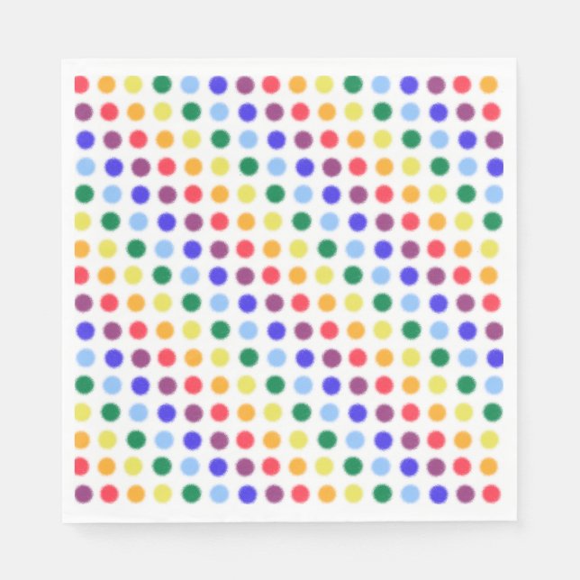 Guardanapo De Papel Partido Rainbow Dot Confetti (Frente)