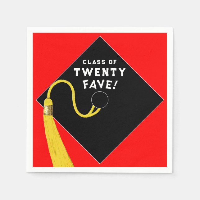 Guardanapo De Papel Partido Red Graduation 2025 (Frente)