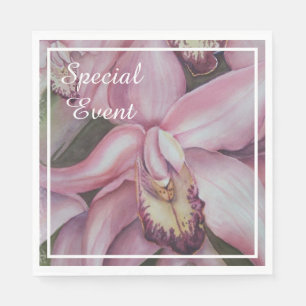 Guardanapo De Papel Partido roxo cor-de-rosa exótico da orquídea