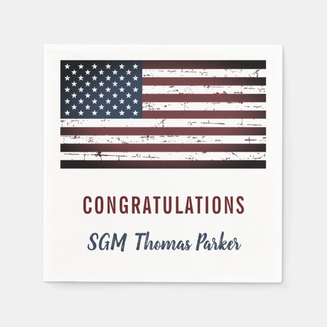 Guardanapo De Papel Partido Russo Americano de Aposentação Militar de  (Frente)