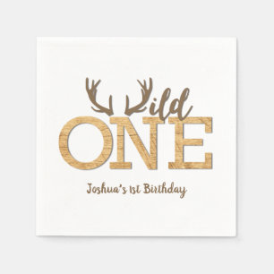 Guardanapo De Papel Partido Rustic Wild Um primeiro aniversario