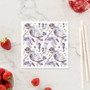 Guardanapo De Papel Partido Sereia Pirata Napkins