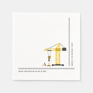 Guardanapo De Papel Partido Simples Moderno em Tema de Construção