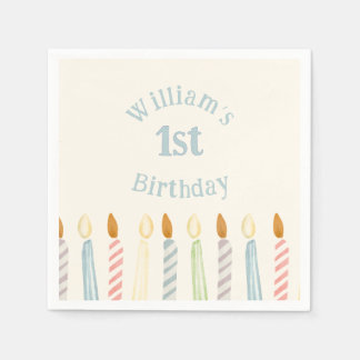 Guardanapo De Papel Partido Simples Personalizado de Velas de Aniversá