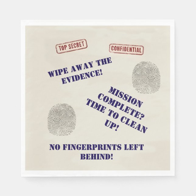 Guardanapo De Papel Partido Top Secret Spy Mission Kids (Frente)