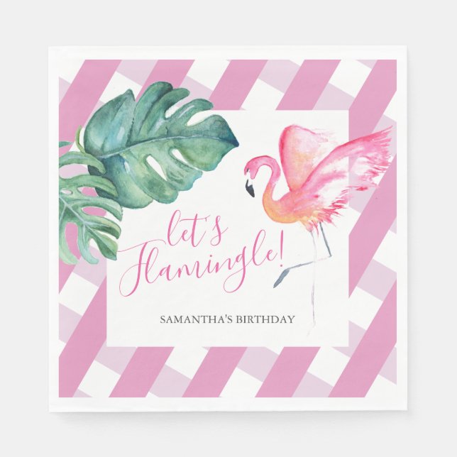 Guardanapo De Papel Partido Tropical Personalizado Aniversário Napkins (Frente)
