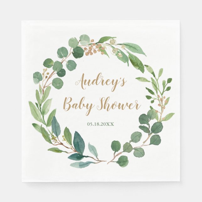 Guardanapo De Papel Partido Verde Personalizado Napkins (Frente)