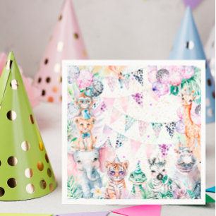 Guardanapo De Papel Parto de Safari Selgle Cute