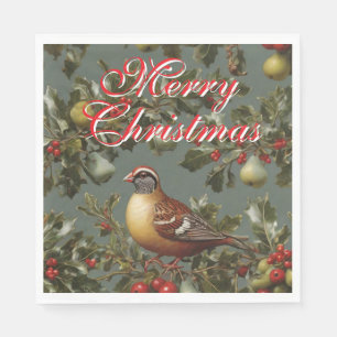 Guardanapo De Papel Partridge in a pear tree merry christmas
