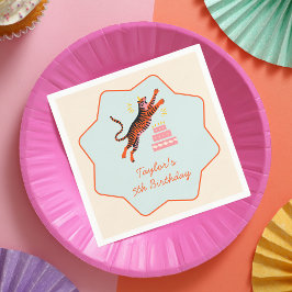 Guardanapo De Papel Party Animals Colorful Tiger Kids Birthday