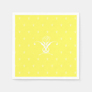 Guardanapo De Papel Páscoa Amarelo do Pastor Flor Branco