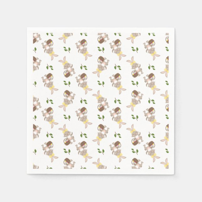 Guardanapo De Papel Páscoa Bunnies Napkins (Frente)