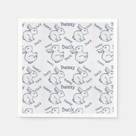 Guardanapo De Papel Páscoa de Desenho de Ilusão Óptica de Duque Branco