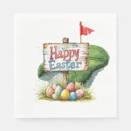 Guardanapo De Papel Páscoa de golfe para aquarela de golfe na Primaver