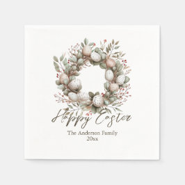 Guardanapo De Papel Páscoa Elegante de Ovos de Garland Watercolor