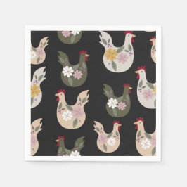 Guardanapo De Papel Páscoa sem costura com frango.