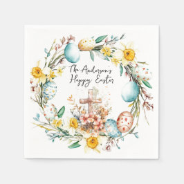 Guardanapo De Papel Páscoa transversal e floral