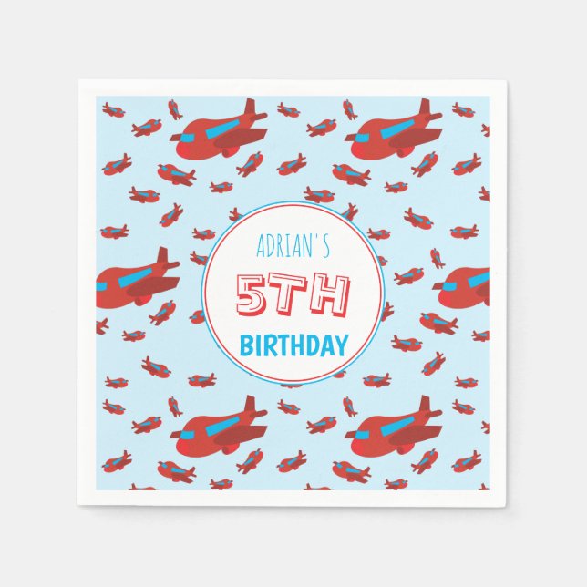 Guardanapo De Papel Passageiro Vermelho Azul, Passageiros Crianças Men (Frente)