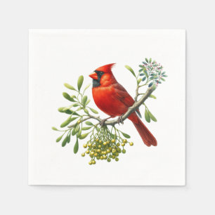 Guardanapo De Papel Pássaro Cardinal Vermelho Férias Visco