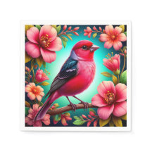 Pássaro Colorido Empoleirado na Ramificação