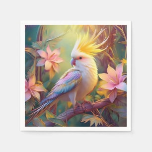 Guardanapo De Papel Pássaro Iridescente Wing Cockatiel Fantasy