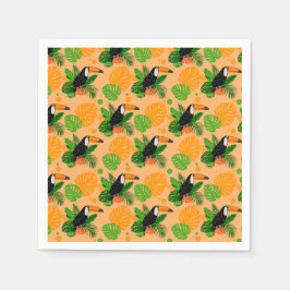 Guardanapo De Papel Pássaro Tátil Tropical Padrão sem costura