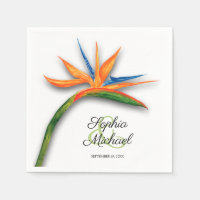 Pássaro Tropical de Casamento Botânico de Paraíso