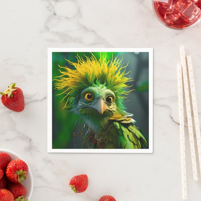 Guardanapo De Papel Pássaro Verde (Insitu)