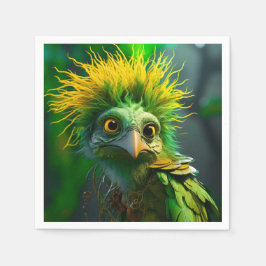 Guardanapo De Papel Pássaro Verde
