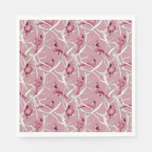 Guardanapo De Papel Pássaros de Natal, Pássaros Cardinais, cor-de-rosa