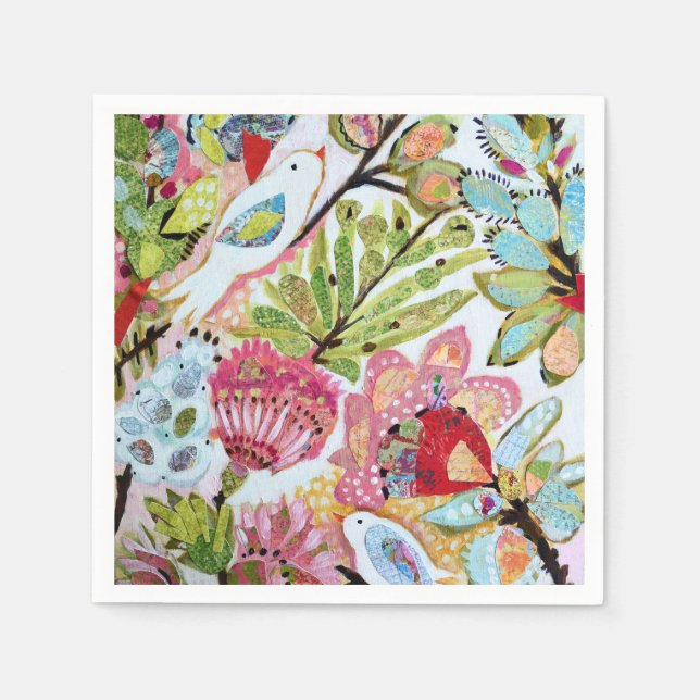 Guardanapo De Papel Pássaros de Papel II (Frente)