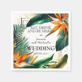 Guardanapo De Papel Pássaros Engraçados da Felicidade do Paraíso