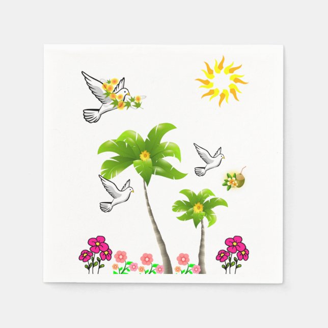 Guardanapo De Papel Pássaros Napkins (Frente)