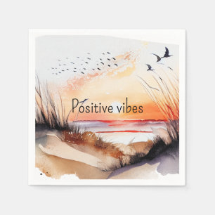 Guardanapo De Papel Pássaros Positivos Vibes Beach