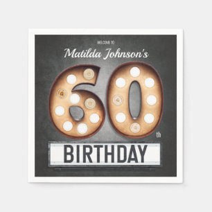 Guardanapo De Papel Passo 60 da Broadway - Glamorous Marquee Personali